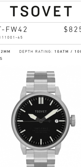 TSOVET SMT FW42 Automatic Stainless Steel Watch - Picture 5 of 5